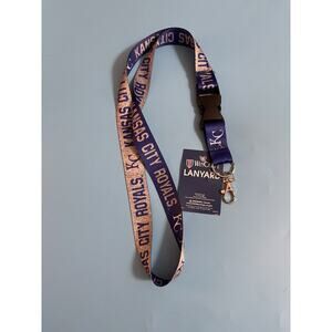 KC Kansas City Royals Lanyard WinCraft NWT Blue/Gray